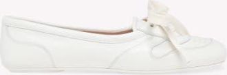 Gianvito Rossi Vault Ballerina in White Nappa Leather at Nordstrom, Size 41.5