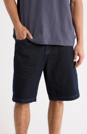 Billabong Bad Dog Denim Utility Shorts in Dark Denim at Nordstrom, Size 36