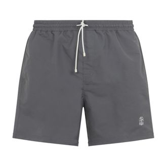 Brunello Cucinelli Brunello Cucinelli, Beachwear, male, Gray, Size: XL Swim Shorts