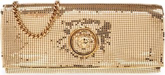 Versace Clutch met glinsterende kristallen - Dames - Clutches - Geel - ONE Size - Tassen