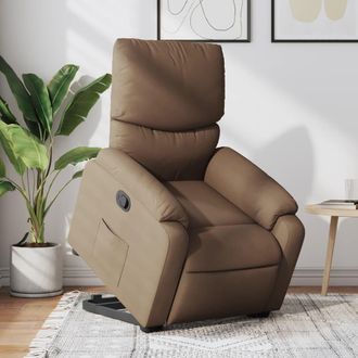 vidaXL Vidaxl - Sill&oacute;n Reclinable Elevable De Tela Marr&oacute;n