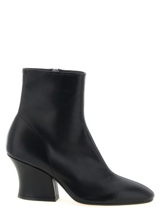 Jil Sander Black Calfskin Ankle Womens Boots