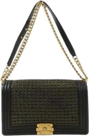 Chanel Pre-owned Boy Sheepskin Shoulder Bag - Dames - Vintage Schoudertas - Zwart - ONE Size - Leer - Vintage