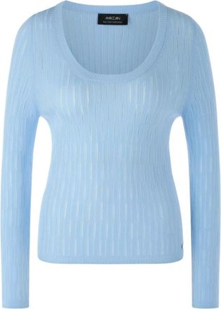 Marc Cain Ronde hals gebreid - Dames - Ronde hals truien - Blauw - L - Truien & Vesten
