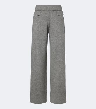 Jardin Des Orangers Wool and cashmere wide-leg pants