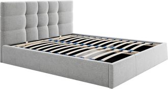 Vente-Unique Canap&eacute; abatible 160 x 200 cm - Tela - Gris - ELIAVA de Pascal Morabito