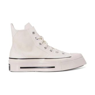 Converse Schoenen, Dames, Beige, 39 EU, Leer, Canvas Sneakers met Handtekening Sterpatch
