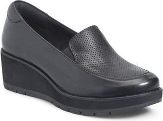 COMFORTIVA Fabiana Wedge Loafer in Black at Nordstrom, Size 6.5