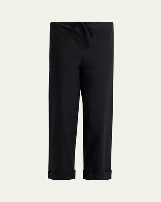 The Row Delano Straight-Leg Cotton Poplin Pants