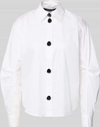 A|X Armani Exchange Regular Fit Bluse aus Baumwolle mit Ballon&auml;rmeln in Weiss, Gr&ouml;&szlig;e XL