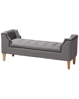 Design Studios Dnu Design Studios Perret Linen Oak Brown Finished Wood Bench