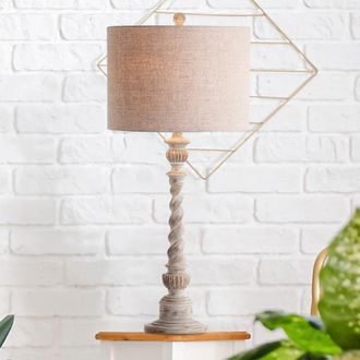 Jonathan Y Designs Regent 33 Rustic Resin LED Table Lamp