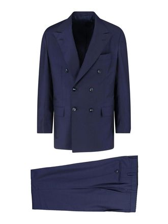 Kiton Double-breasted wool suit