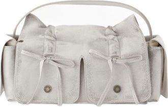 Acne Studios Multipocket Vintage Leather Shoulder Bag White