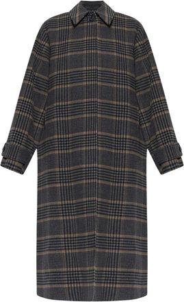 Paul Smith Woljas in ruitpatroon - Dames - Mantel - Grijs - M - Wol - Jassen