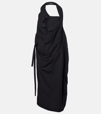 Junya Watanabe Halterneck wool midi dress