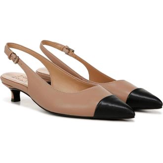 Naturalizer Womens Naturalizer Gazing Pump Taupe Faux Leather Slingback Kitten Heel ZAP1929