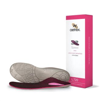 Aetrex Womens Speed Posted Orthotic Insole In Pink/grey
