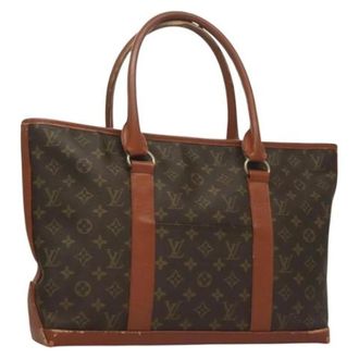 Louis Vuitton Pre-owned Tela bolsos-de-mano - Pre-owned - Mujer - Marr&oacute;n - ONE SIZE