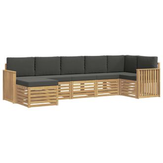 vidaXL Conjunto De Sof&aacute;s De Exterior 7 Pcs Blanco Y Antracita Vidaxl