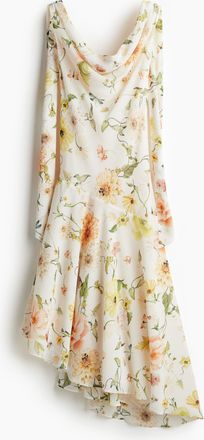 H&M Kleid mit Wasserfall-Ausschnitt - White