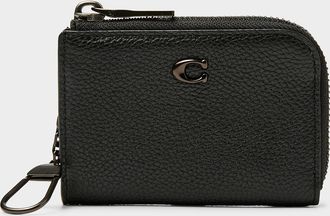 Coach Mens Grained leather zip wallet
