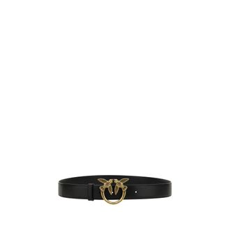 Pinko Pinko, Accessoires, Dames, Zwart, XL, Leer, Love Berry Riem