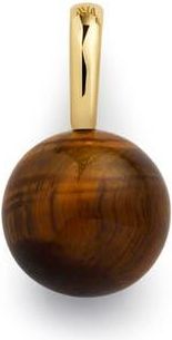 Monica Vinader Tigers Eye Round Pendant Charm in 18Ct Gold Vermeil /Tigers Eye at Nordstrom