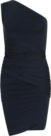 Patou Middernachtblauwe Asymmetrische Verzameljurk - Dames - Korte kleedjes - Blauw - S - Kleedjes