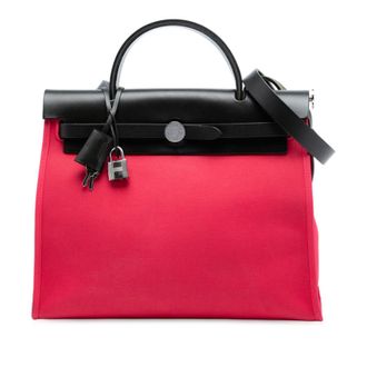 Herm&egrave;s Pre-owned Hermes Toile Herbag Zip 31 Ladies A