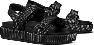 Tory Burch Kira Leather-Trim Sport Sandal