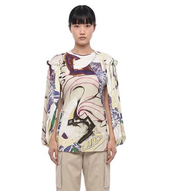 Stella McCartney Multicolor Printed Crew Neck Top