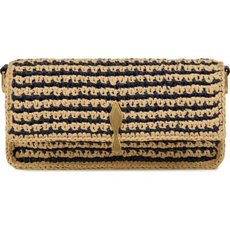 Christian Louboutin Mini Bettina Raffia Clutch in 3373 Naturel/last Night at Nordstrom