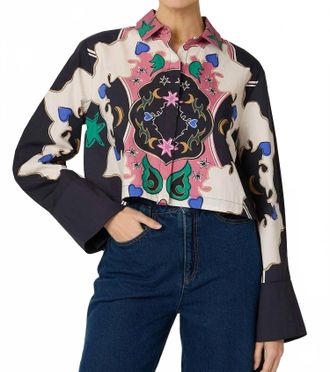 Cleobella Estelar Print Zoya Blouse In White