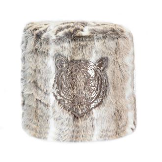 MX HOME Puf imitaci&oacute;n piel marr&oacute;n