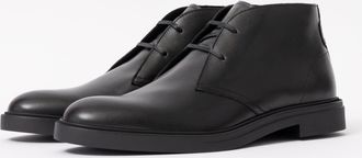 Boss Orange by Hugo Boss Mens Calev with Signature Stripe Detailing Boots in Black Leather - Size UK 11