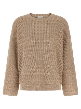 Brunello Cucinelli Womens Diamond Cotton Sweater