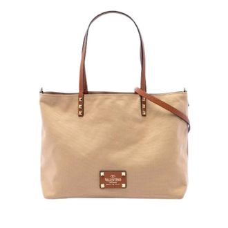 Valentino Pre-owned Satchel - Dames - Pre-owned - Beige - Maat: ONE Size Leer