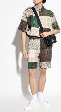 Fendi Patterned Shorts, Mens, Multicolour