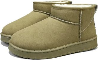 Generic NYSBH Couple Men Women Snow Boots Winter Anti-slip Comfortable Ankle Boots Winter Large Warm Lazy Cotton Shoes Women