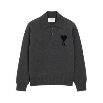 Ami Polo Shirts, male, Gray, XL, Stylish T-shirts and Polos Collection