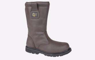 Grafters Idaho Safety Rigger Boot Mens - Brown Leather - Size UK 12