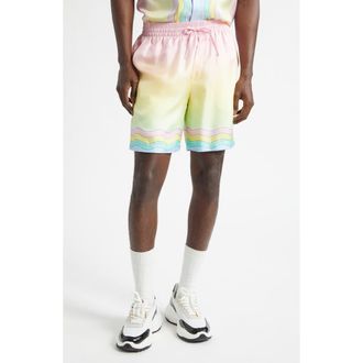 Casablanca For the Love of Dance Silk Shorts at Nordstrom, Size X-Large