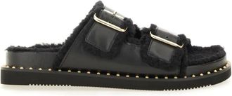 Ash Utah Bis Sandal - Dames - Schoenen - Zwart - Maat: 39 EU Leer