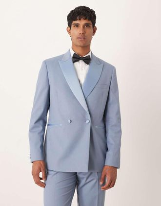 Asos Giacca da smoking vestibilità classica blu