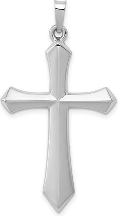 Diamond2Deal 14K White Gold Polished Passion Cross Pendant