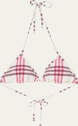 Burberry Sadie Check Bikini Top