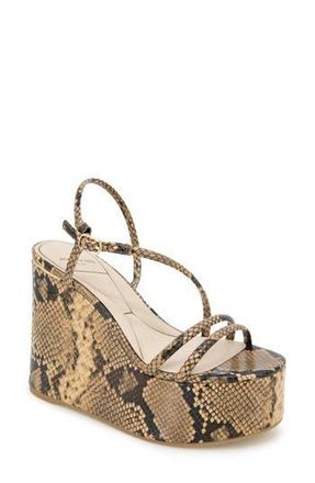 Kenneth Cole Tatiana Platform Wedge Sandal in Sand Snake at Nordstrom Rack, Size 6.5