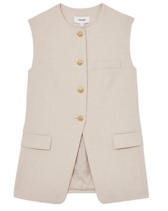 Reiss Athena High Neck Long Line Jacket