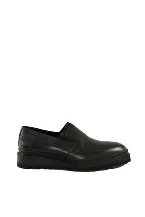 A.Testoni Leather Slip-on Shoes - Black
